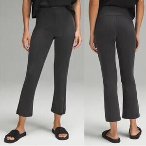 lululemon Ribbed Softstreme Zip-Leg High-Rise Cropped Pant size 0